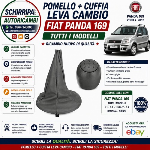 Kit cuffia pomello leva - kit,